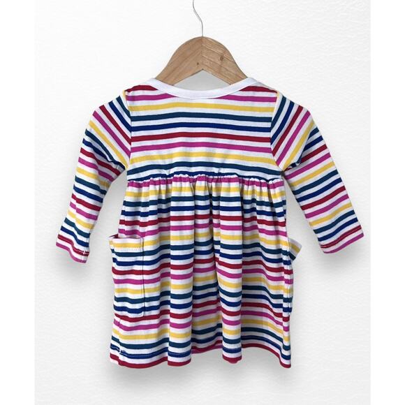 Hanna Andersson Organic Rainbow Stripe Dress, 6-12 Months - Picture 3 of 7